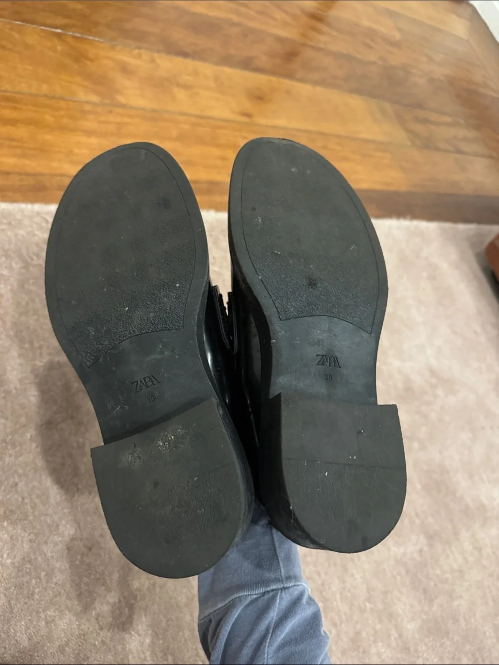 Zara Black Patent Leather Bit Loafers - Men